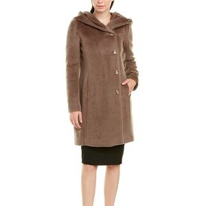 Cole Haan Hooded Asymmetrical Coat size 12